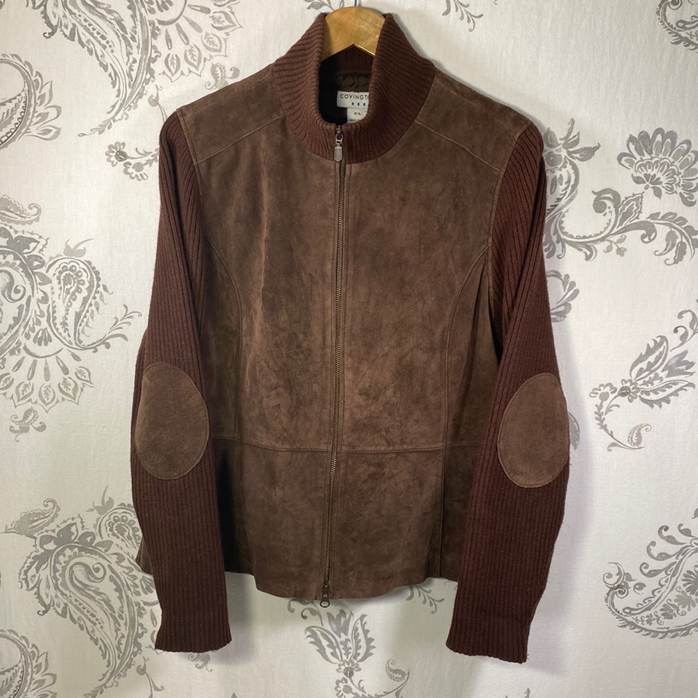 Covington sued leather wool‎ jacket